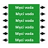Značení potrubí ISO 20560, mycí voda
